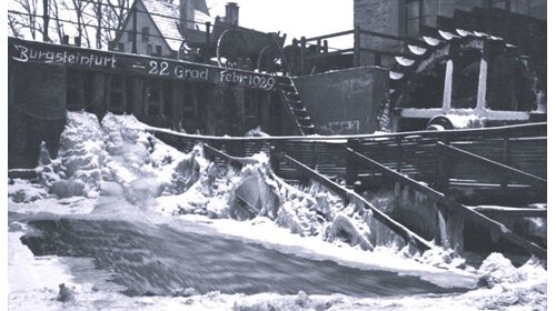 Die Schlossmühle im Winter 1929