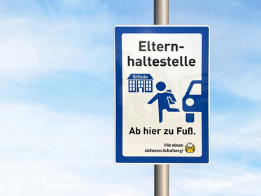 Hol- und Bringzone Straßenschild