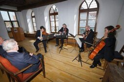 Lerchenquartett - Das Streichquartett spielt bei der Verleihung der Friedrich-Hofmann-Medaille