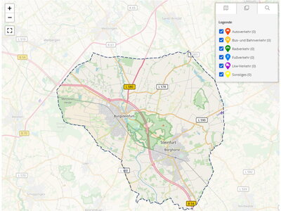 Beteiligungsverfahren zur Erstellung des Mobilitätskonzeptes - Karte